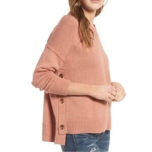 Madewell Brownstone Side-Button Sweater size S